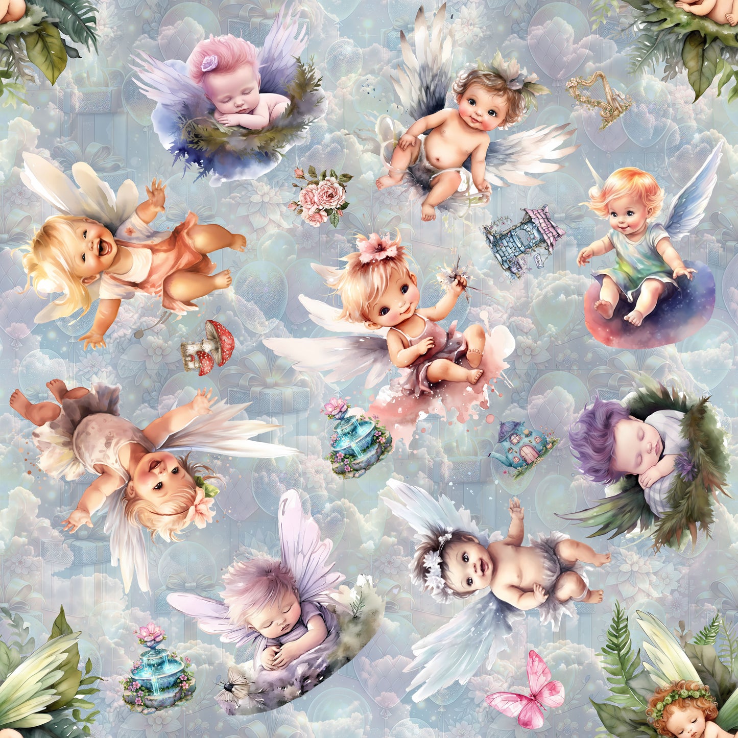 5 Fairy Designs, Women's Cami Pajamas Set