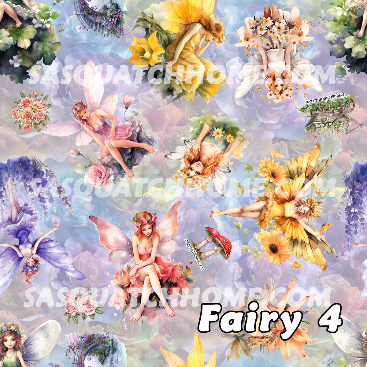 6 Fairy Designs, Women’s Thigh High Shorts