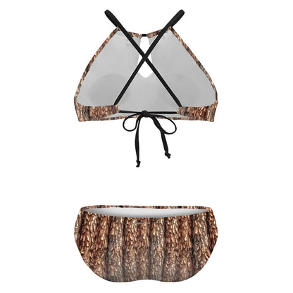 Bigfoot, Sasquatch Kissing, Plus Size High Waist Bikini