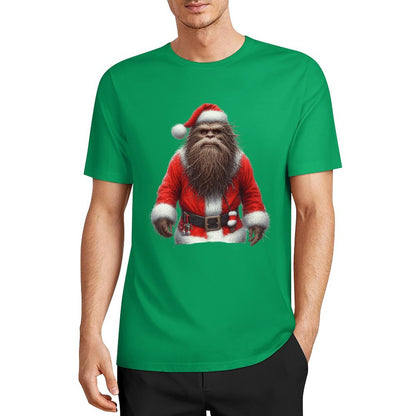 Bigfoot - Sasquatch Santa Short Sleeve Cotton T-Shirt