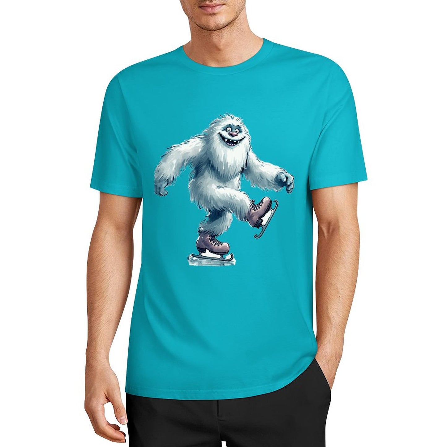 Bigfoot - Sasquatch Yeti Skate, Short Sleeve Cotton T-Shirt