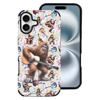 Bigfoot / Sasquatch Playing Guitar, Microfiber iPhone 16 Cases