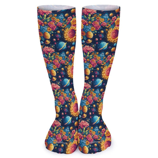 12 Galaxy / Outer Space Designs, 15.5 Inch Tube Socks