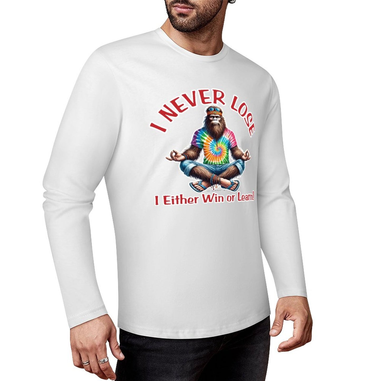 Bigfoot / Sasquatch "I never lose...", Cotton Unisex Long Sleeve T-shirt