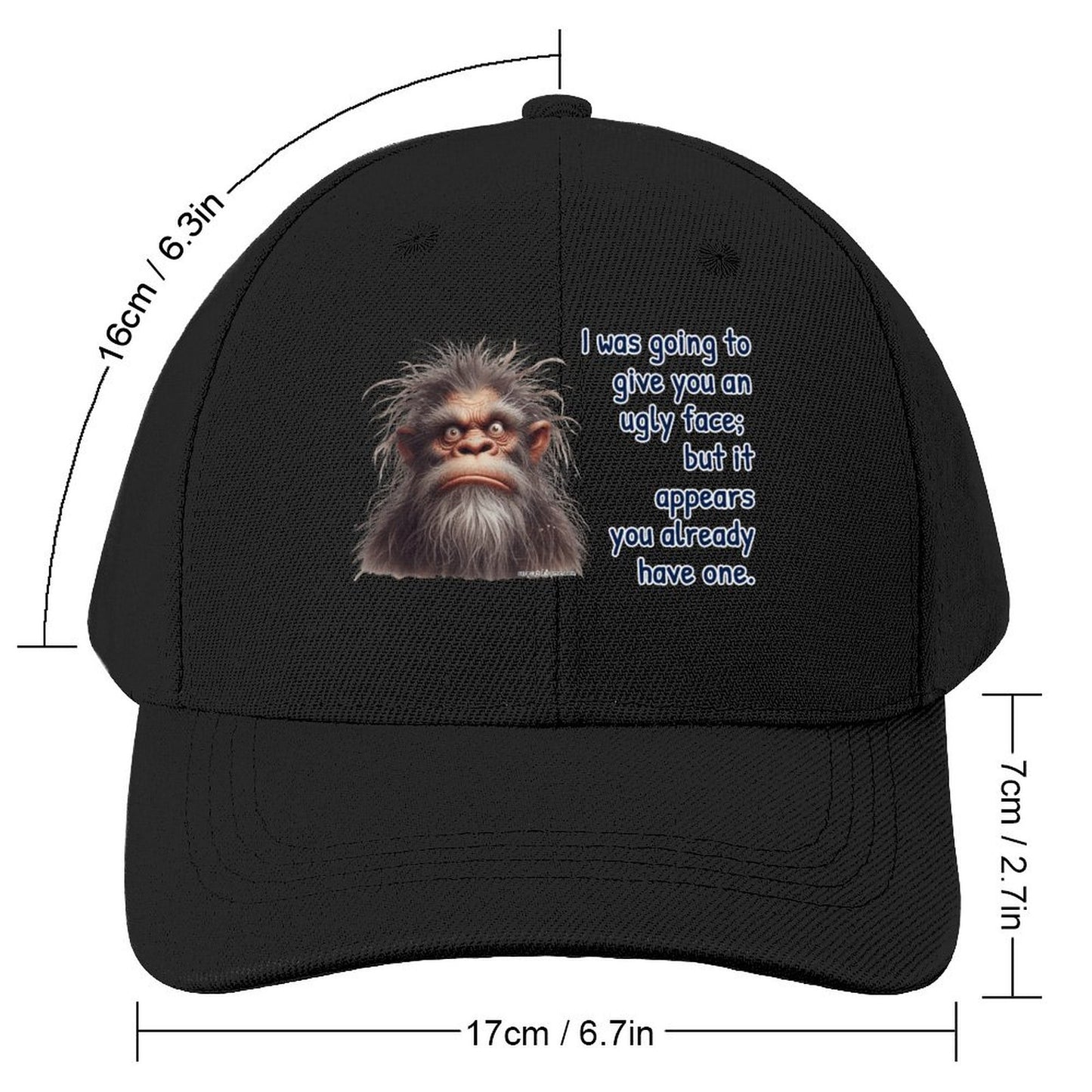“Sarcastic Sasquatch” Series Polyester Baseball Caps – “I was going to give you…”