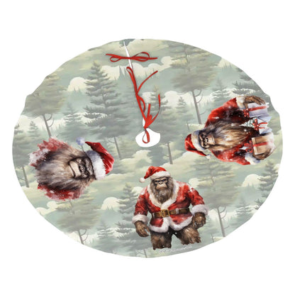 Traditional Sasquatch Bigfoot, Plush Christmas Tree Skirt – 3 Sizes