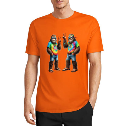 Bigfoot - Sasquatch Hippie Sasquatches Short Sleeve Cotton T-Shirt