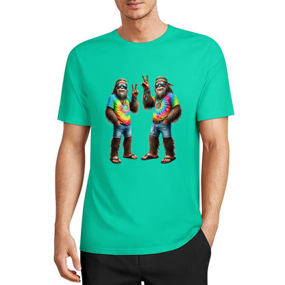 Bigfoot - Sasquatch Hippie Sasquatches Short Sleeve Cotton T-Shirt