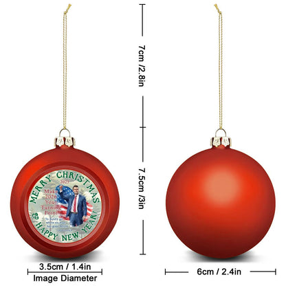 Charlie Kirk "Go boldly where no man...",  Memorial Christmas Ball Ornaments