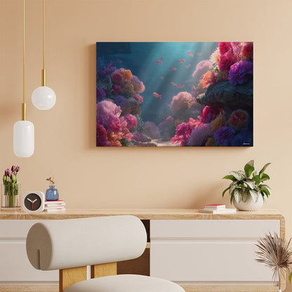 Ocean Beauty, Vintage Framed Canvas Art - 2 Sizes – Made in the USA