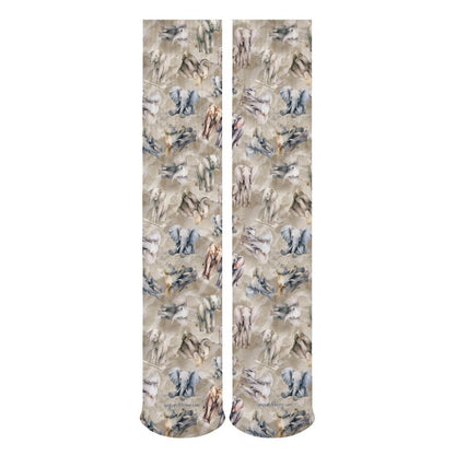 10 Animal Designs, 15.5 Inch Tube Socks