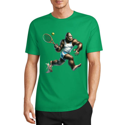 Bigfoot - Sasquatch Tennis Short Sleeve Cotton T-Shirt