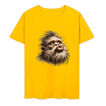 Bigfoot - Sasquatch Kissy Face Short Sleeve Cotton T-Shirt
