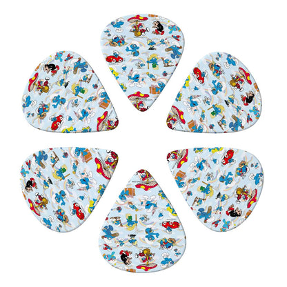 6 Guitar Picks with Keychain Snap Case- 19 Awesome Designs – 3 Thicknesses