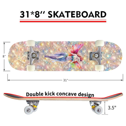 Fairy Princess, High Density 7 Layer Skateboard, Made In USA