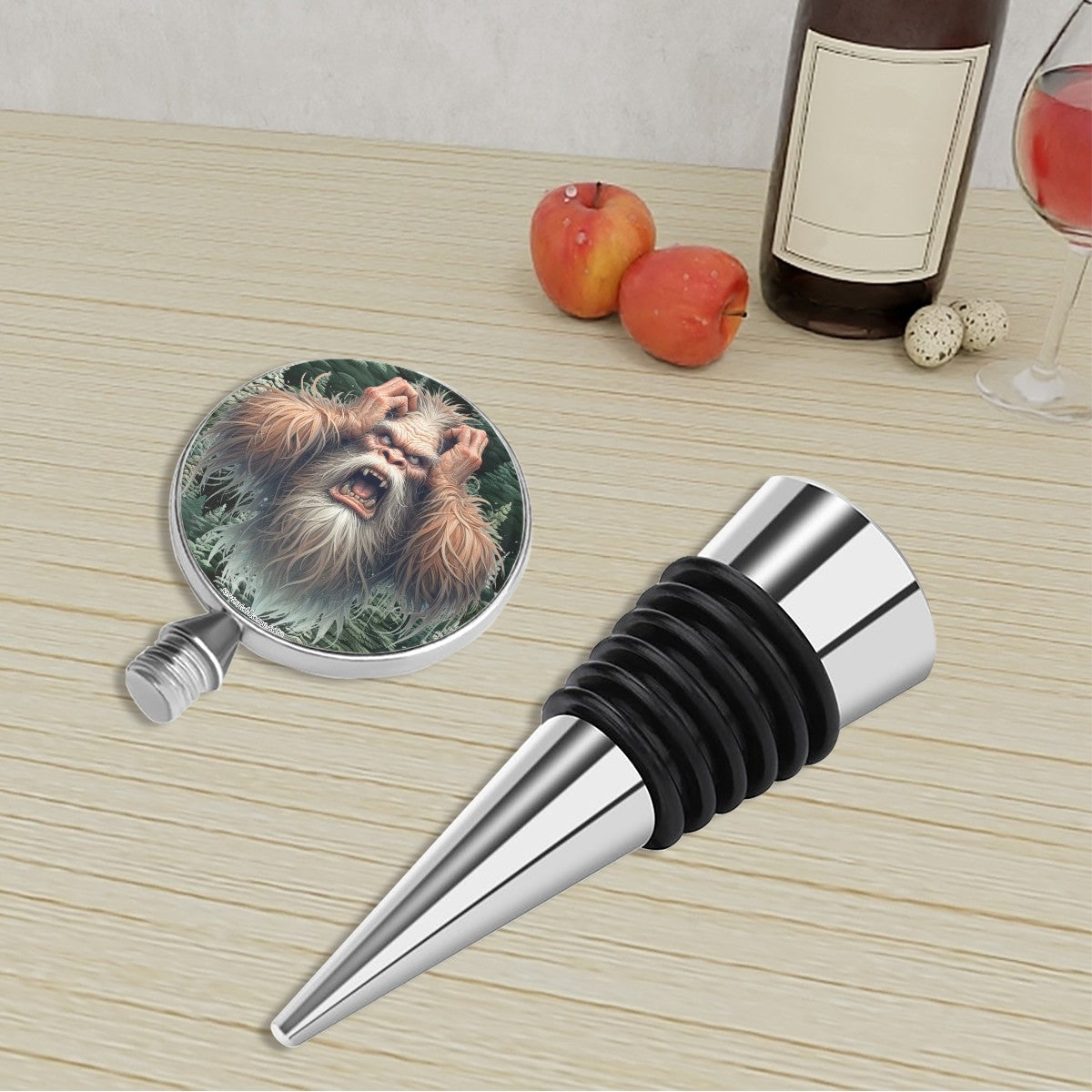 Frustrated Bigfoot Sasquatch, Wine Bottle Stopper