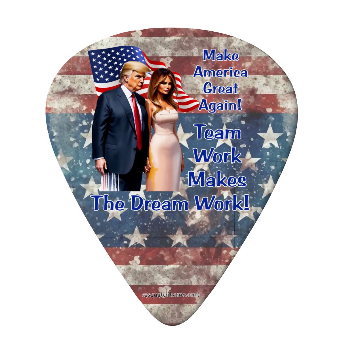 6 Guitar Picks with Keychain Snap Case- Sasquatch Bigfoot – 3 Thicknesses