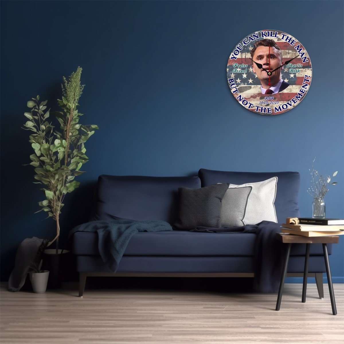 Charlie Kirk Memorial, Wooden Wall Clock