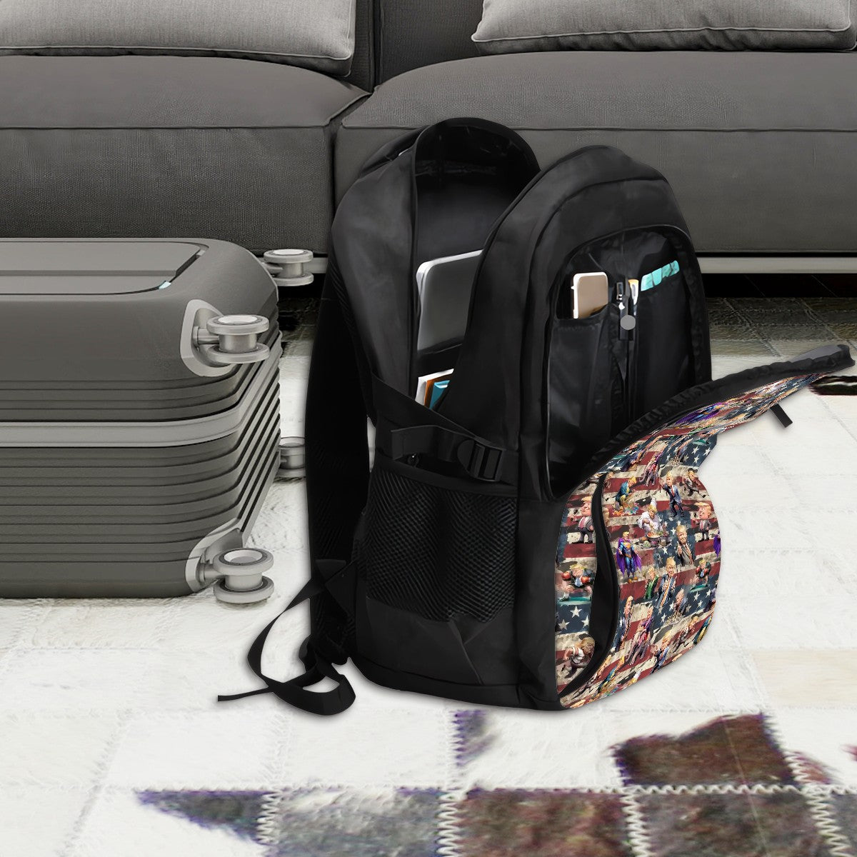 20 Donald Trump Designs, Large Capacity, Oxford Travel, Laptop Bag with USB Charger