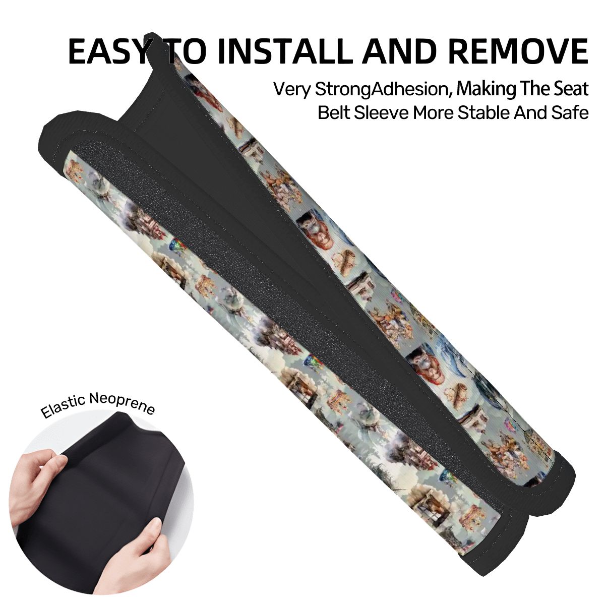 20 Misc Designs, Seat Belt Cover Pad For Adults 2 Pcs