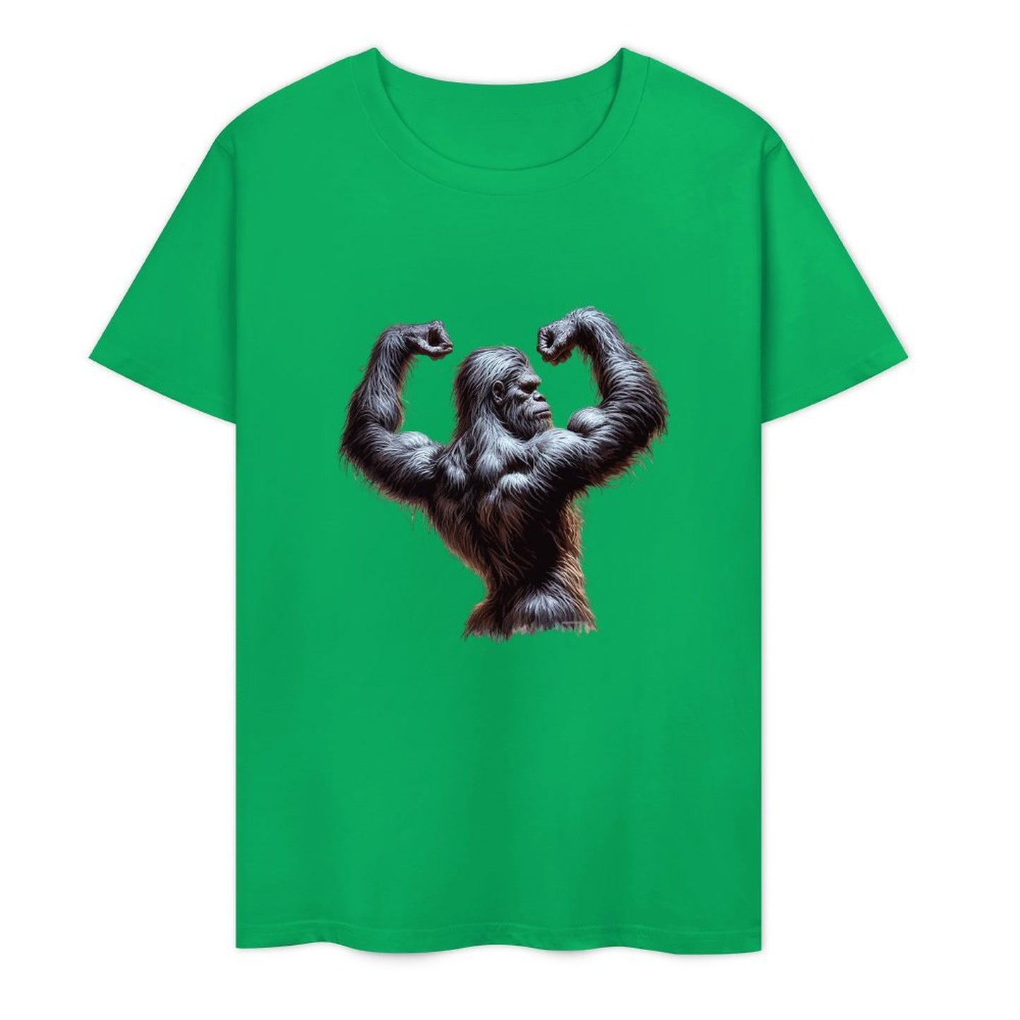 Bigfoot - Sasquatch Double Muscle Short Sleeve Cotton T-Shirt
