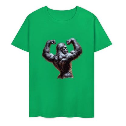 Bigfoot - Sasquatch Double Muscle Short Sleeve Cotton T-Shirt