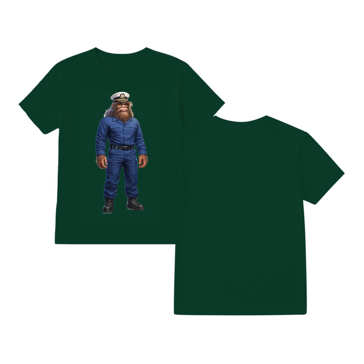 Bigfoot Sasquatch Coast Guard T-Shirt Gildan 5000 T Shirt
