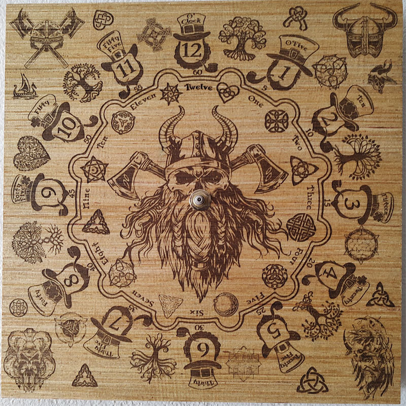 Hand Made Wood "Irish Pride" , Laser Etched Mechanic Clocks 2 Sizes