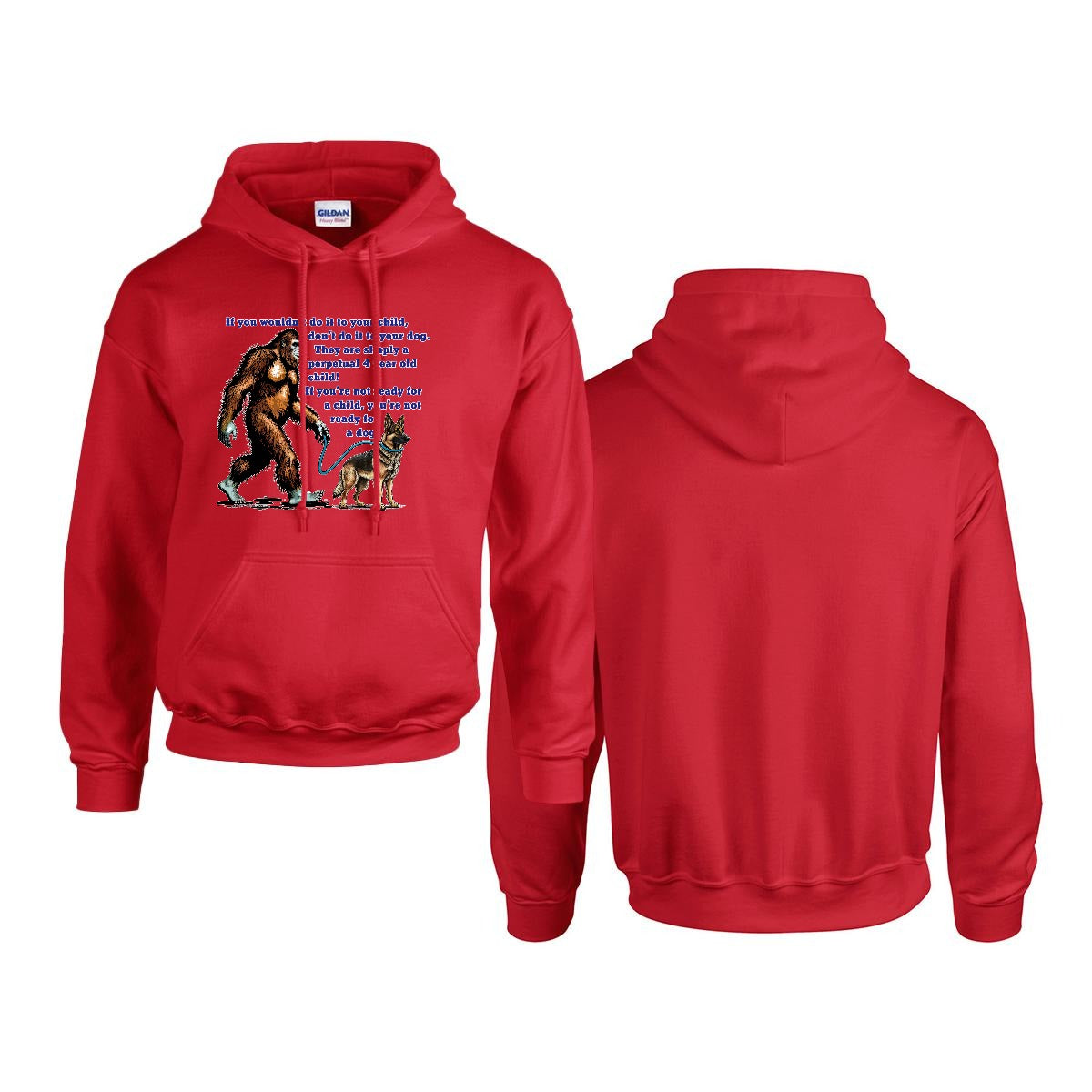 Sasquatch, Bigfoot Design, Gildan 18500 Poly-Cotton Hoodie
