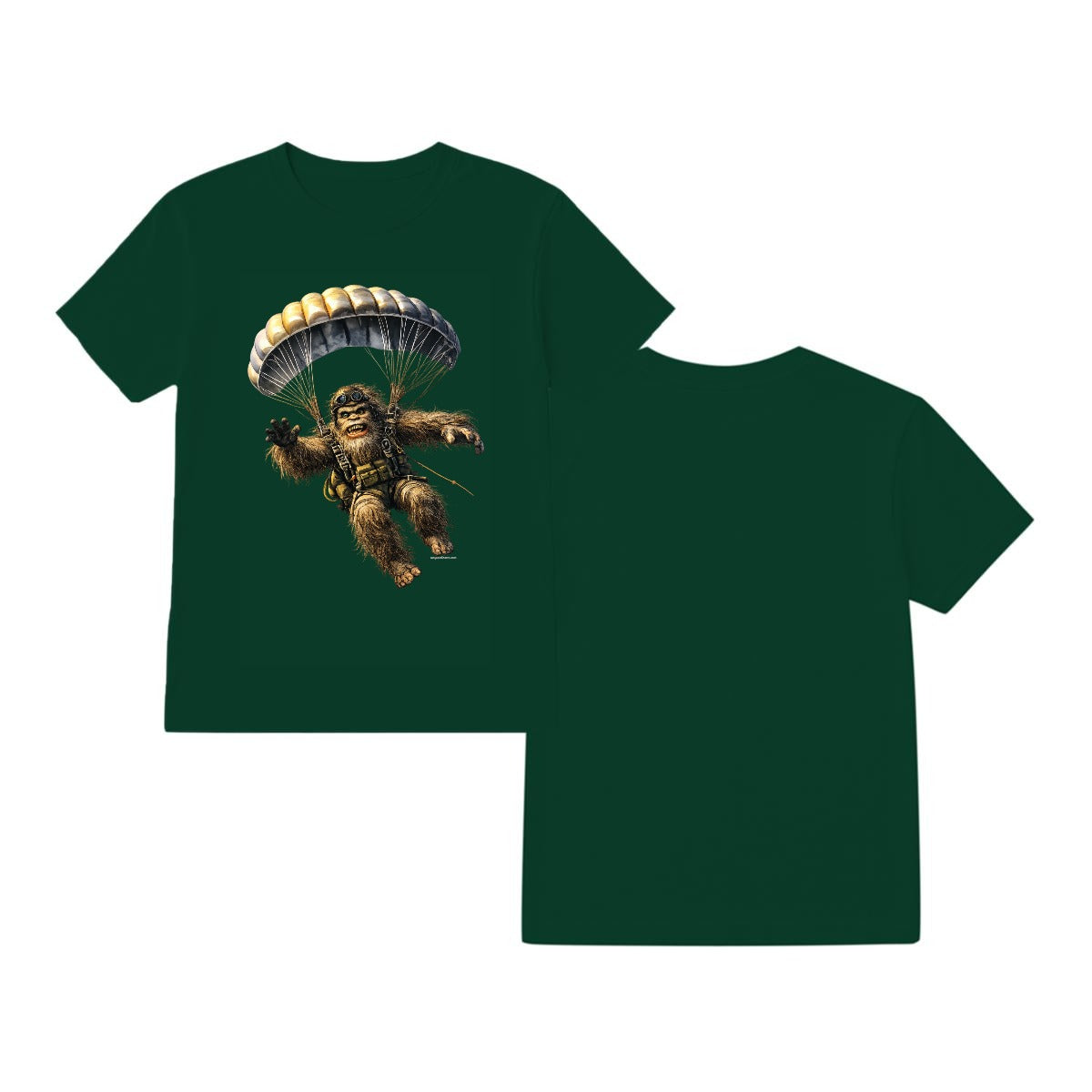 Bigfoot Sasquatch Paratrooper, Gildan 5000 T Shirt