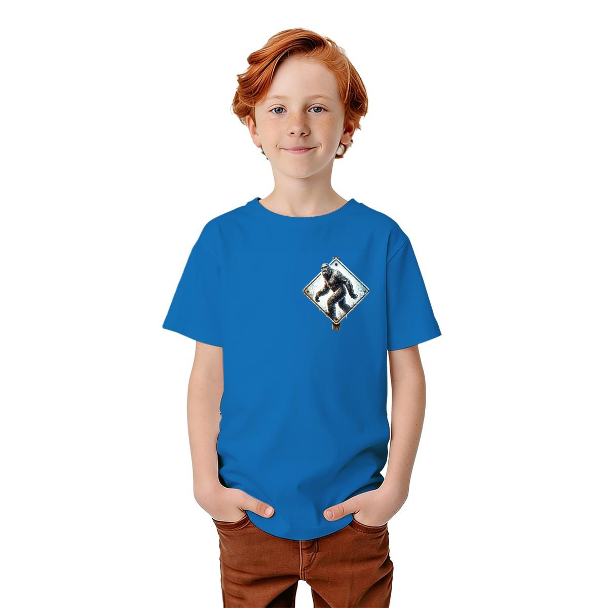 Bigfoot Sasquatch Designs, Kid’s Double Sided Gildan 5000B T Shirt