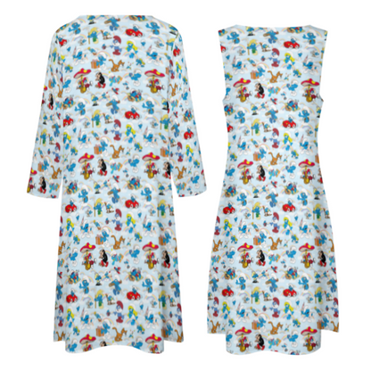 10 More Misc Designs Women’s Long Dress with Cardigan