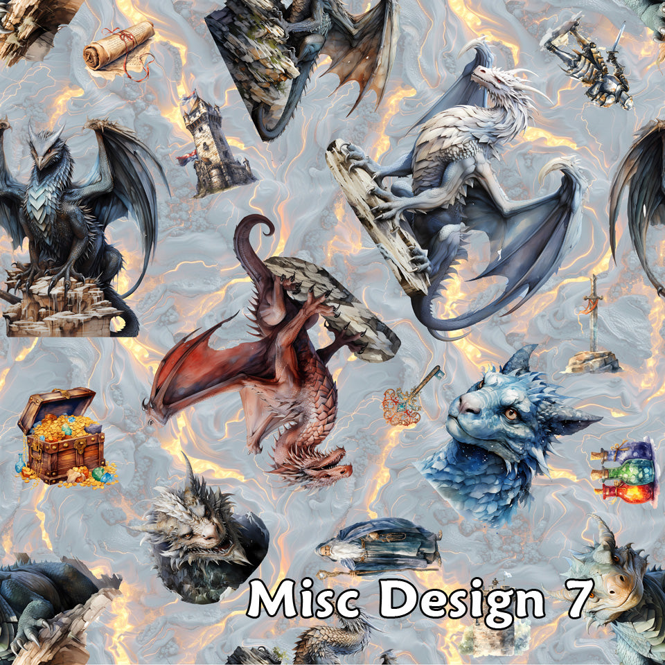 20 Misc Designs, Polyester Crew Socks