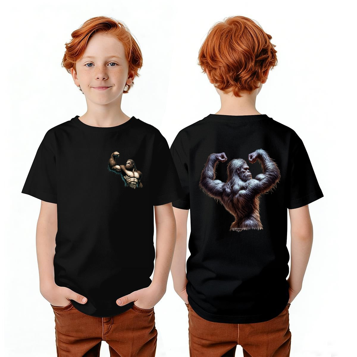 Bigfoot Sasquatch Designs, Kid’s Double Sided Gildan 5000B T Shirt