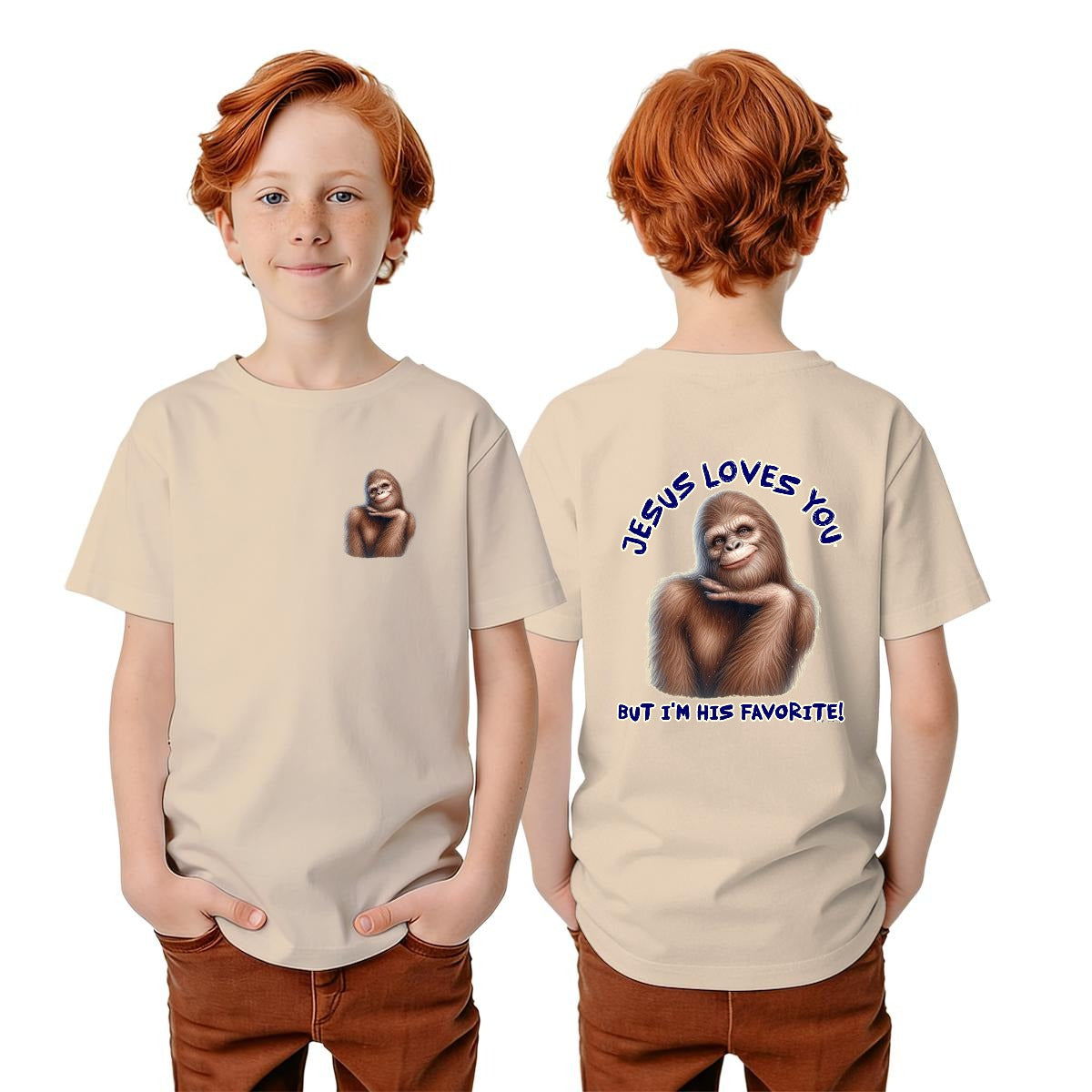 Bigfoot Sasquatch Designs, Kid’s Double Sided Gildan 5000B T Shirt