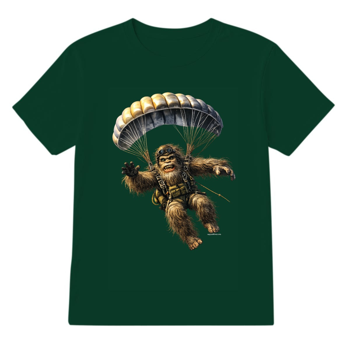 Bigfoot Sasquatch Paratrooper, Gildan 5000 T Shirt