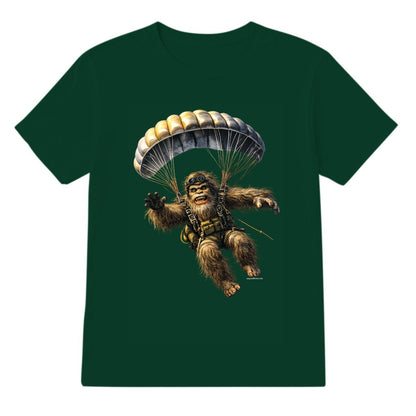 Bigfoot Sasquatch Paratrooper, Gildan 5000 T Shirt