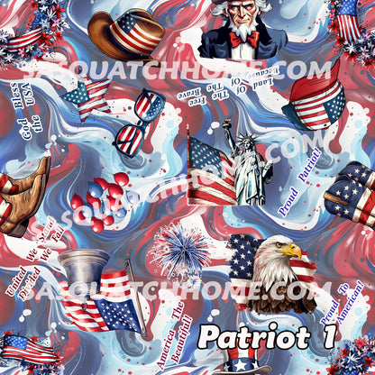 8 Patriotic Designs, Plus Sized Women’s Two Piece Tankini Swimsuit, Unicorns, Cats, Eagles, Dogs