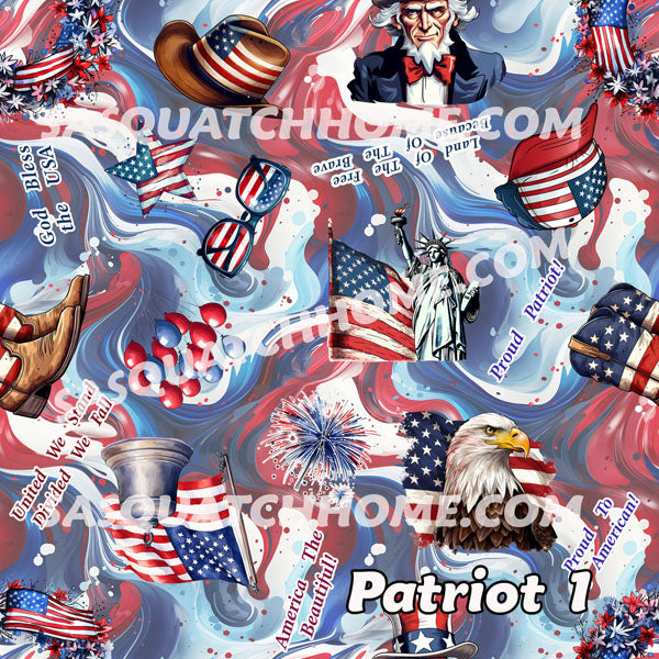 8 Patriot Designs, Long Body Pillow Case