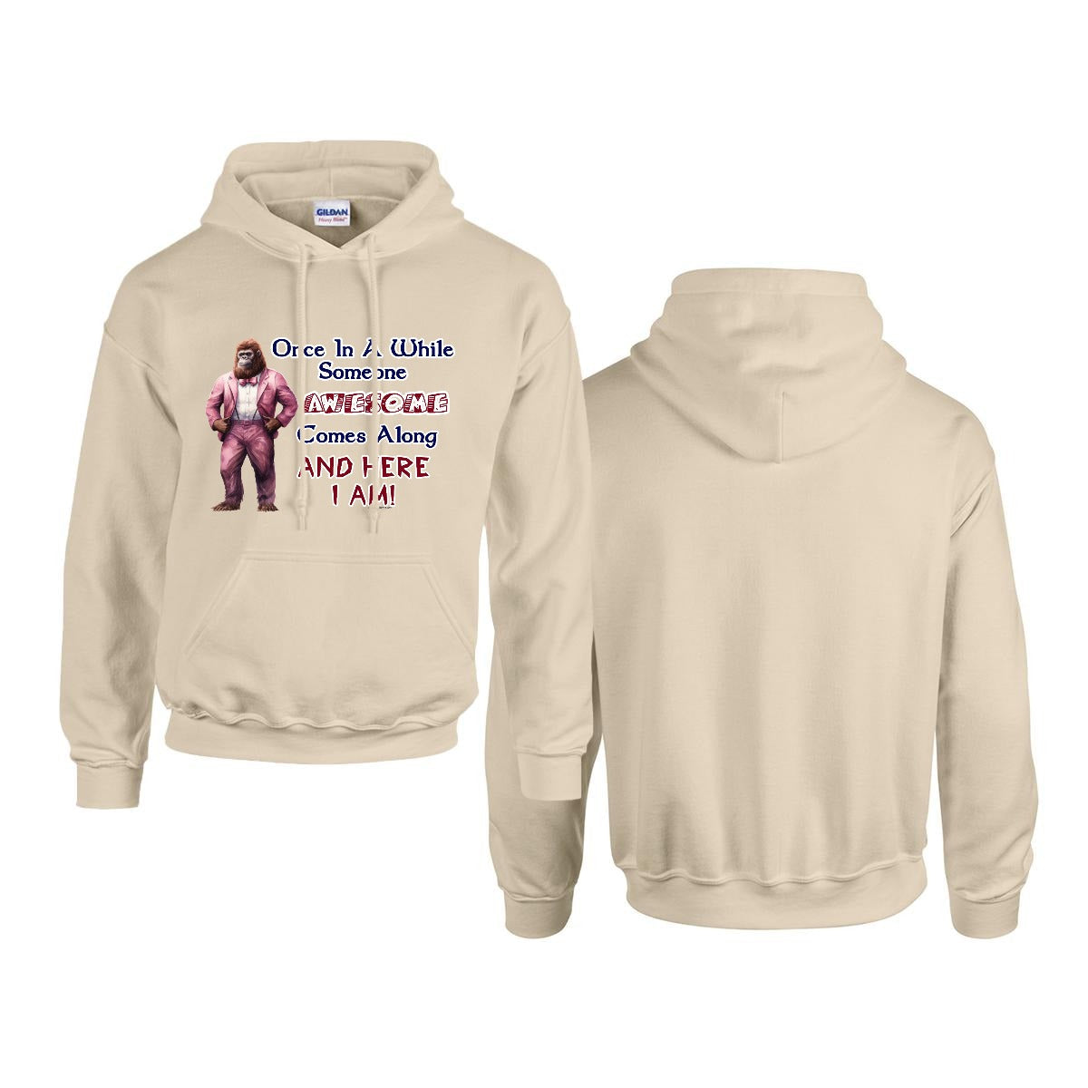 Sasquatch, Bigfoot Design, Gildan 18500 Poly-Cotton Hoodie