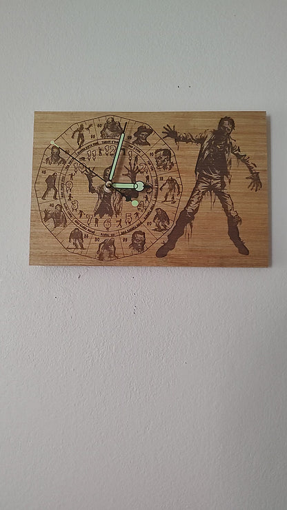 8"x14" "Zombie 1" Art Board Clock