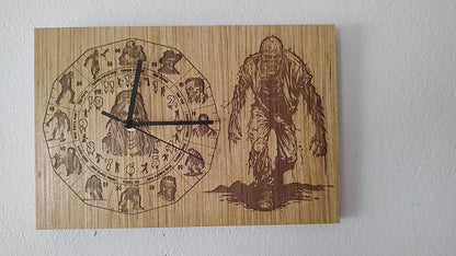 8"x14" "Zombie 2" Art Board Clock