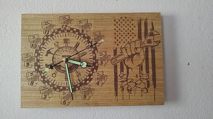 8"x14" "Mechanic" Art Board Clock