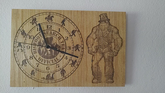 8"x14" "Sasquatch" Art Board Clock