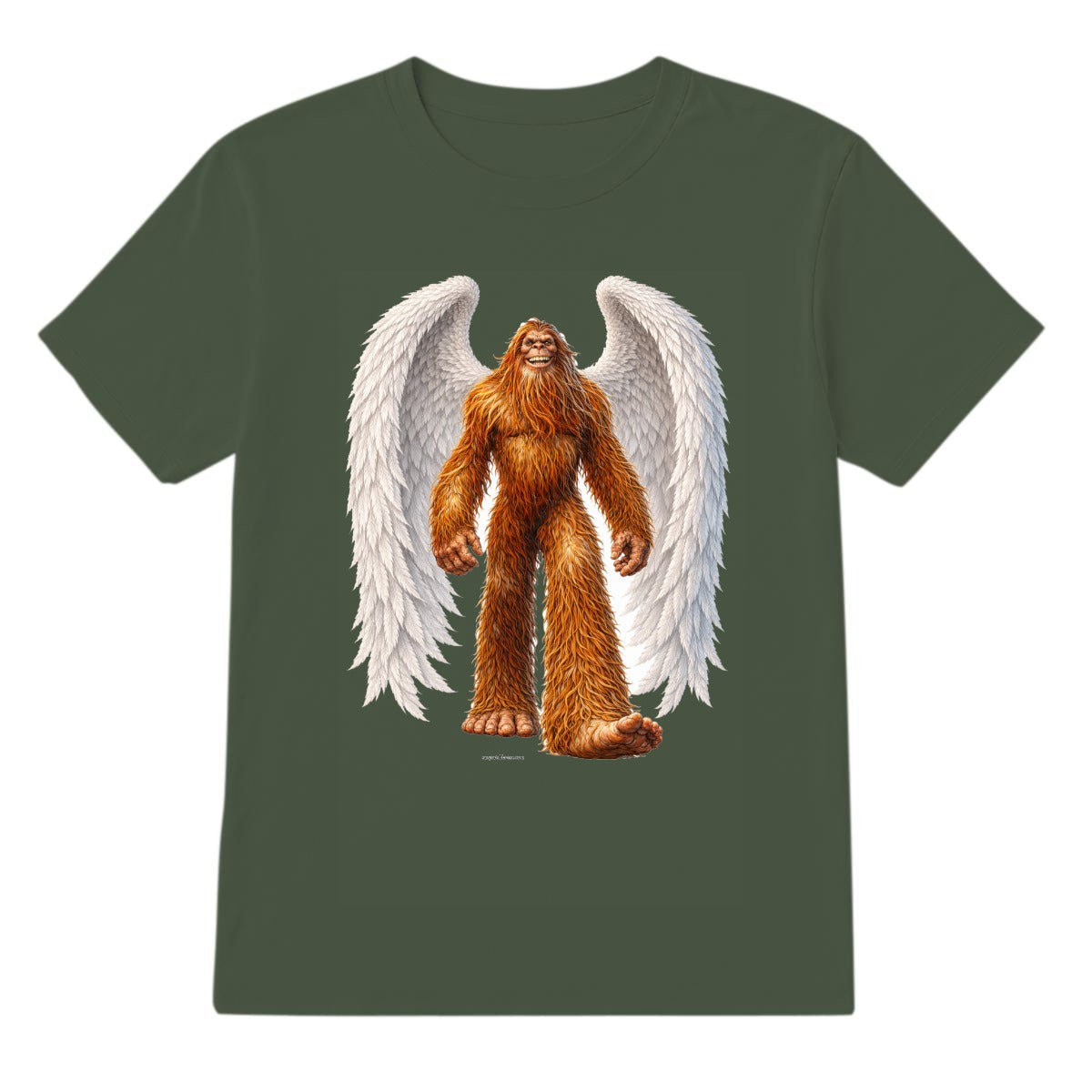 Bigfoot Sasquatch With Wings, |Gildan 5000 T Shirt
