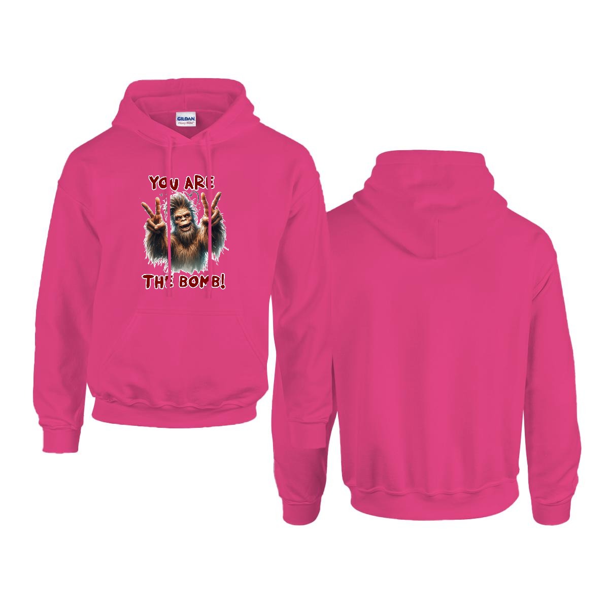 Sasquatch, Bigfoot Design, Gildan 18500 Poly-Cotton Hoodie