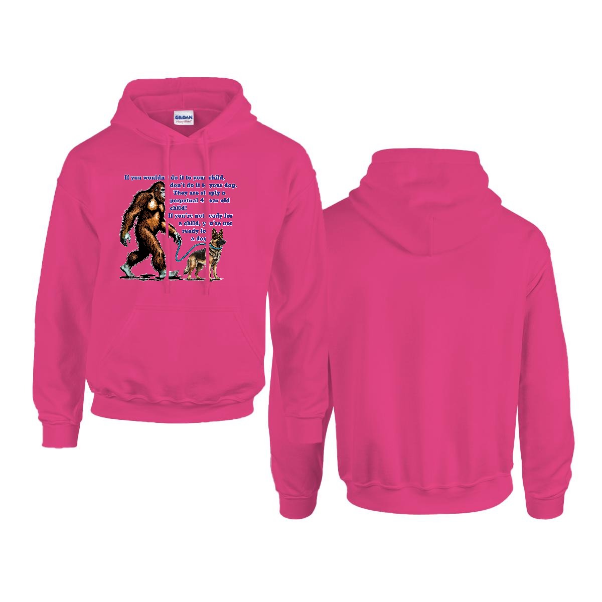 Sasquatch, Bigfoot Design, Gildan 18500 Poly-Cotton Hoodie