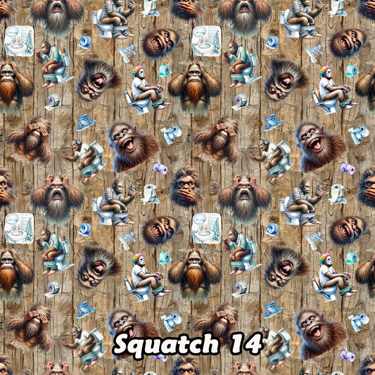 Toilet Bigfoot Sasquatch 14, 3 Pack Gift Wrapping Paper Sheets - Over 300 Square Feet of Gift Wrap