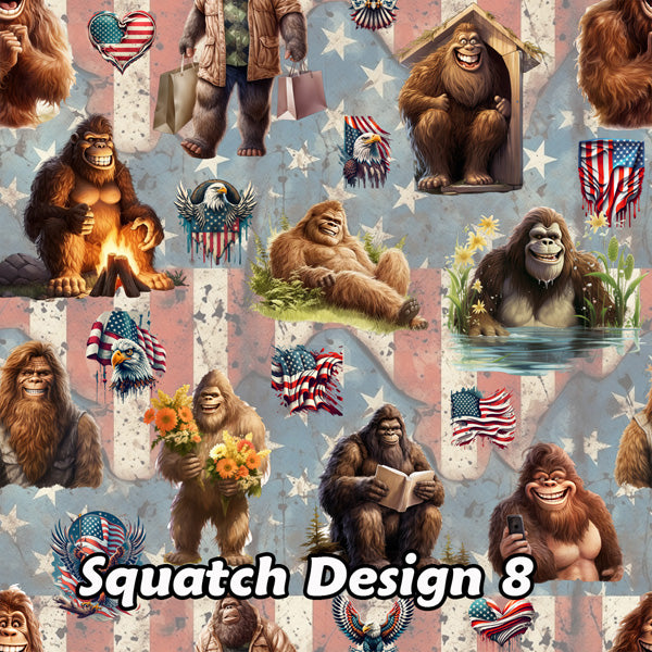American Bigfoot Sasquatch 8, 3 Pack Gift Wrapping Paper Sheets - Over 300 Square Feet of Gift Wrap
