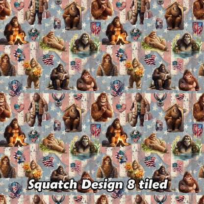 American Bigfoot Sasquatch 8, 3 Pack Gift Wrapping Paper Sheets - Over 300 Square Feet of Gift Wrap